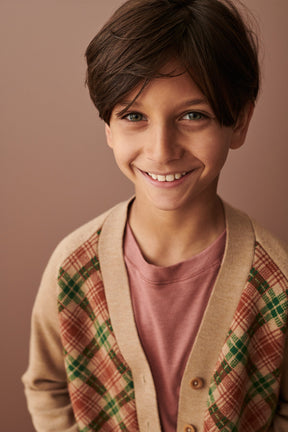 BAILEY CARDIGAN - CAMEL JACQUARD