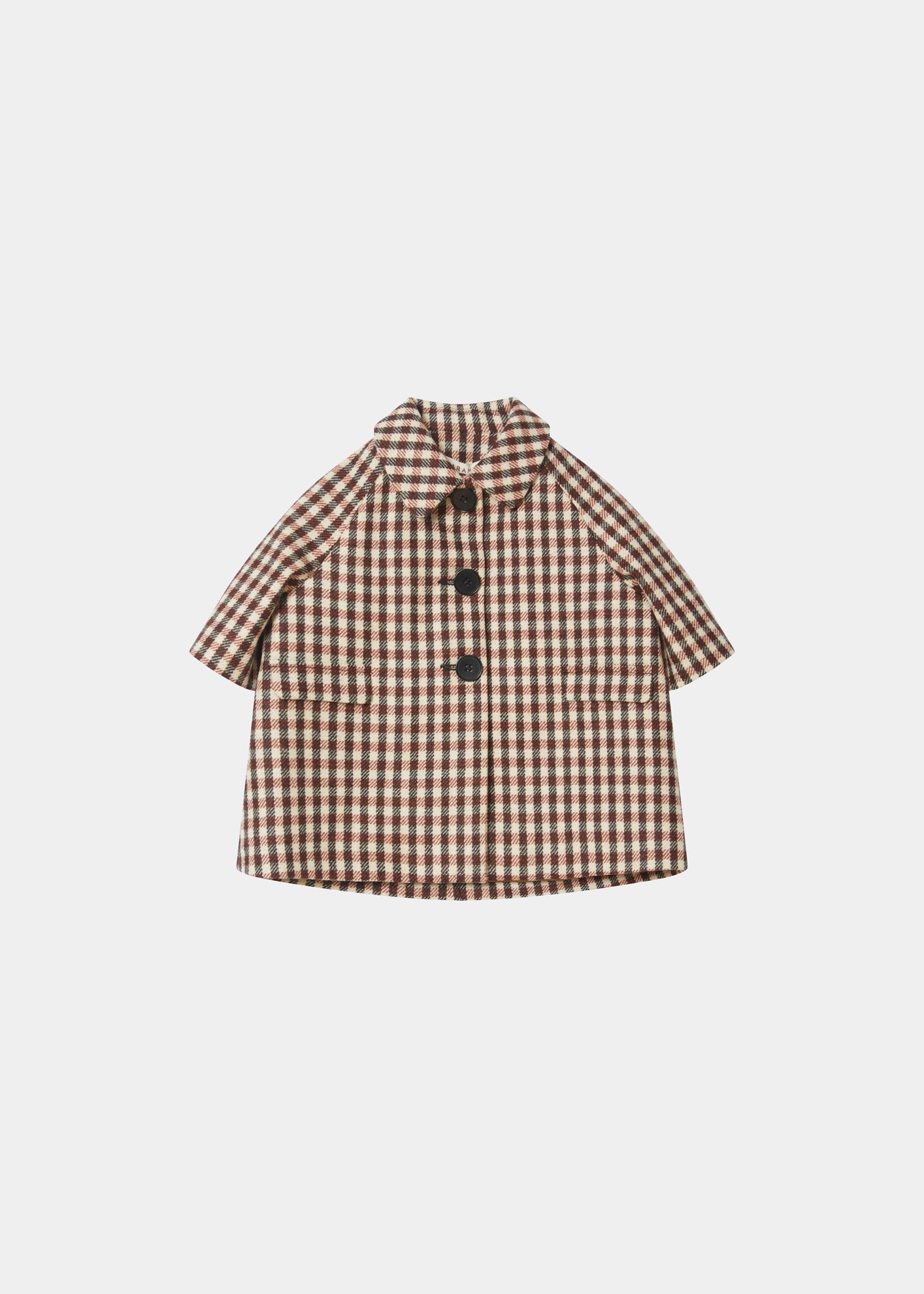 CHEE BABY COAT - BROWN/CREAM CHECK