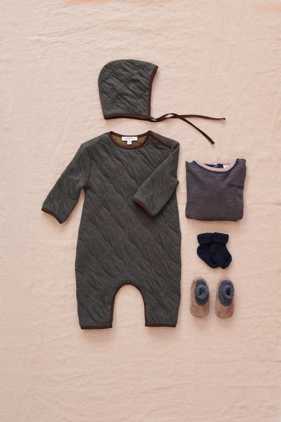 LARCH BABY ROMPER - KHAKI