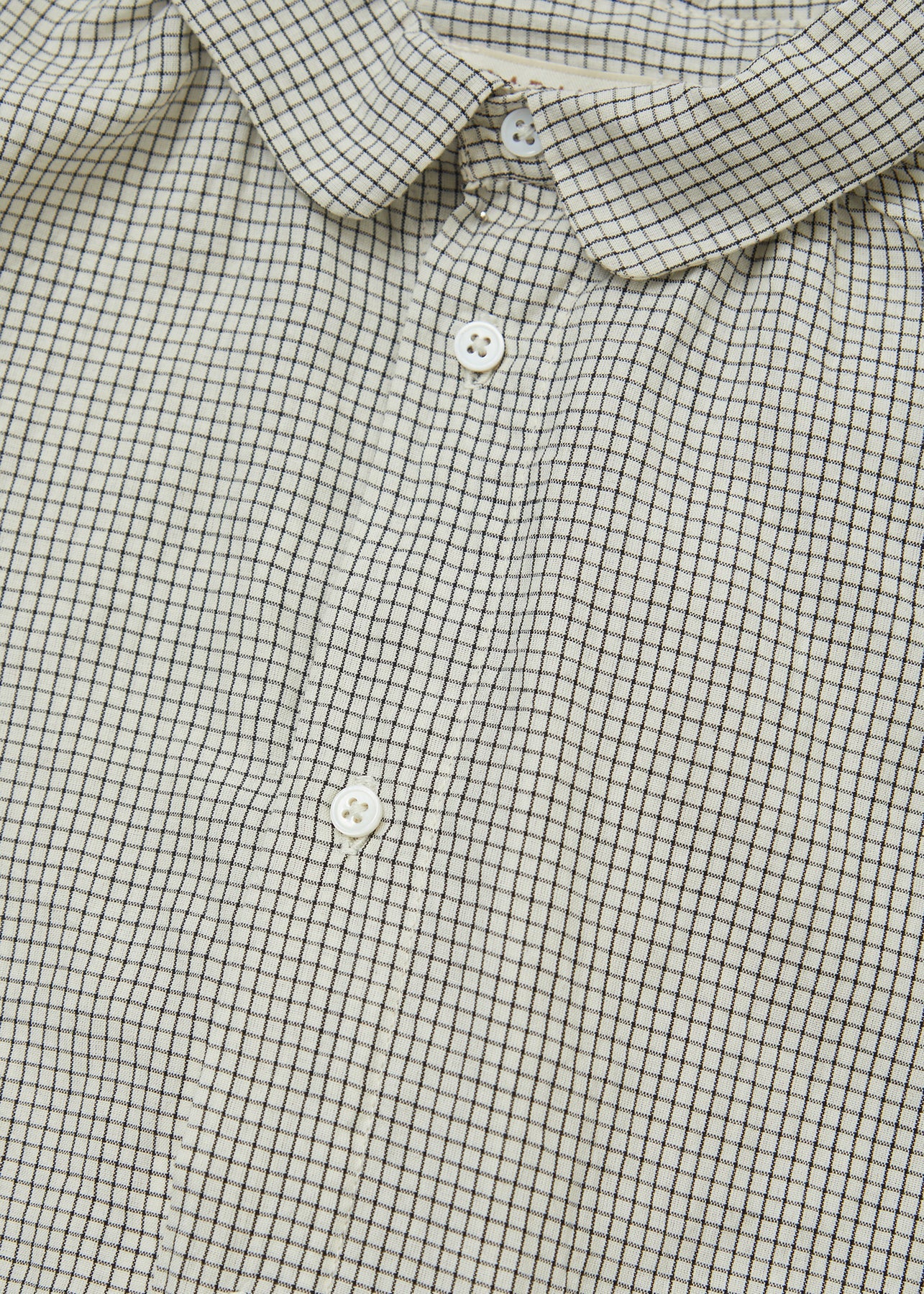 ALOE SHIRT CREAM BLACK CHECK