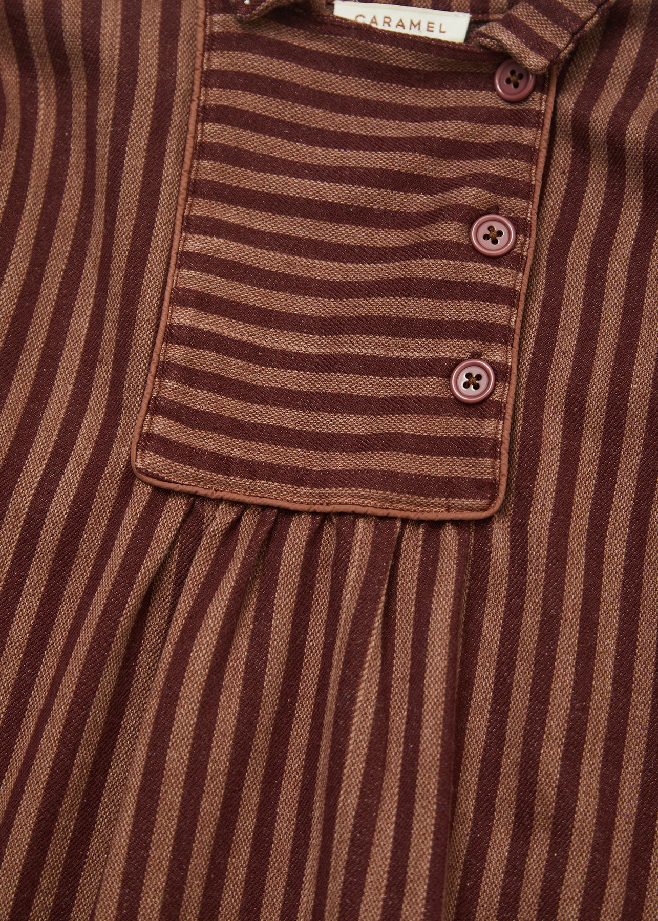 ELDER DRESS CLARET STRIPE