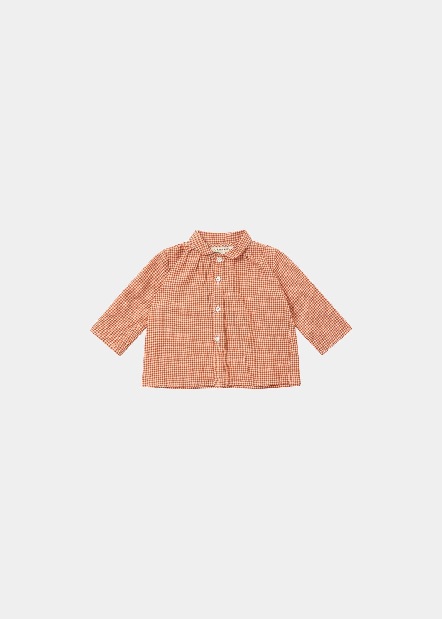 ALOE BABY SHIRT - ORANGE CHECK