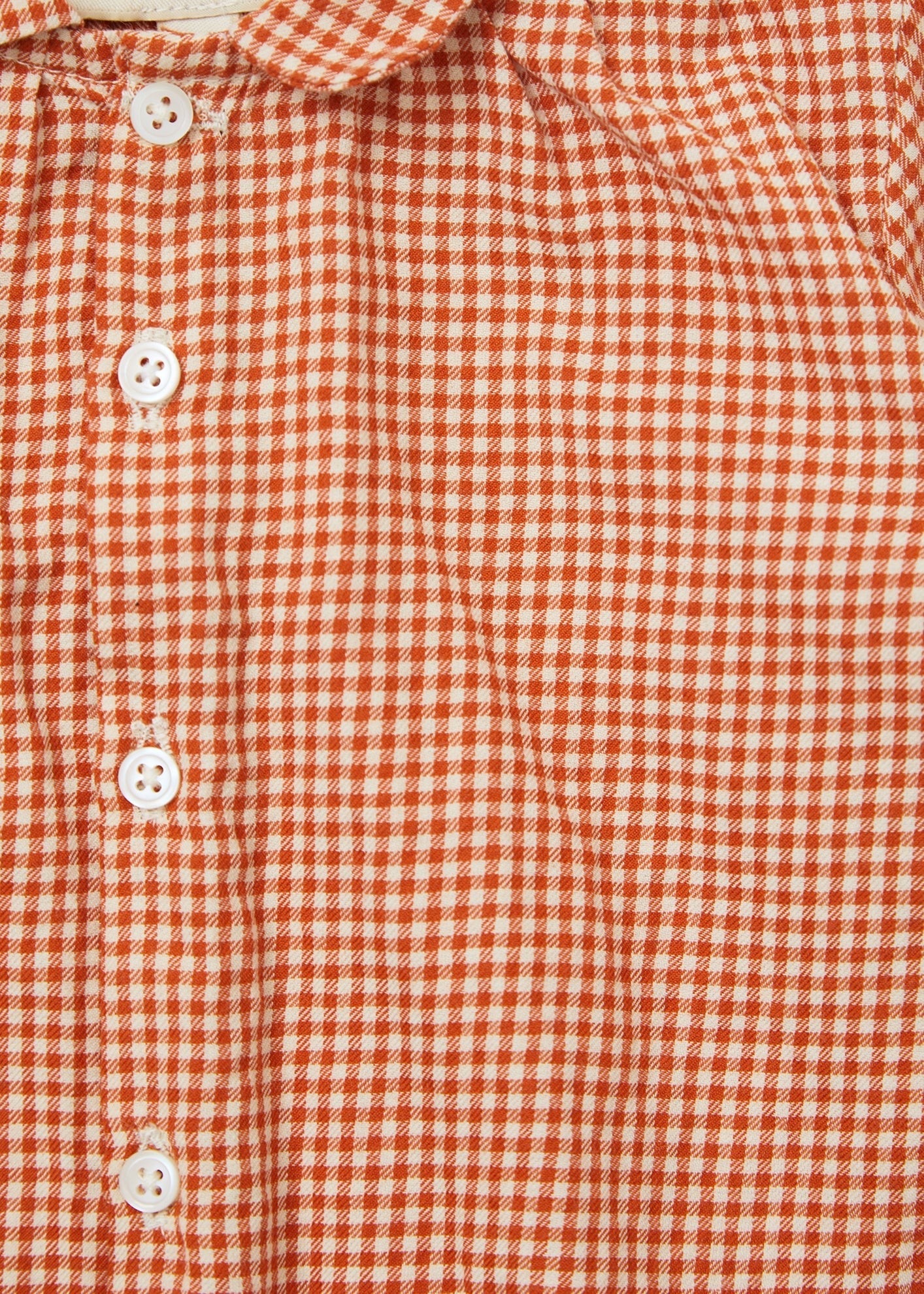 ALOE BABY SHIRT - ORANGE CHECK