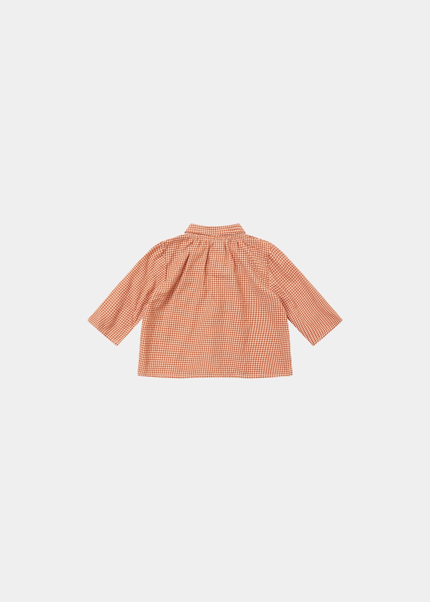 ALOE BABY SHIRT - ORANGE CHECK