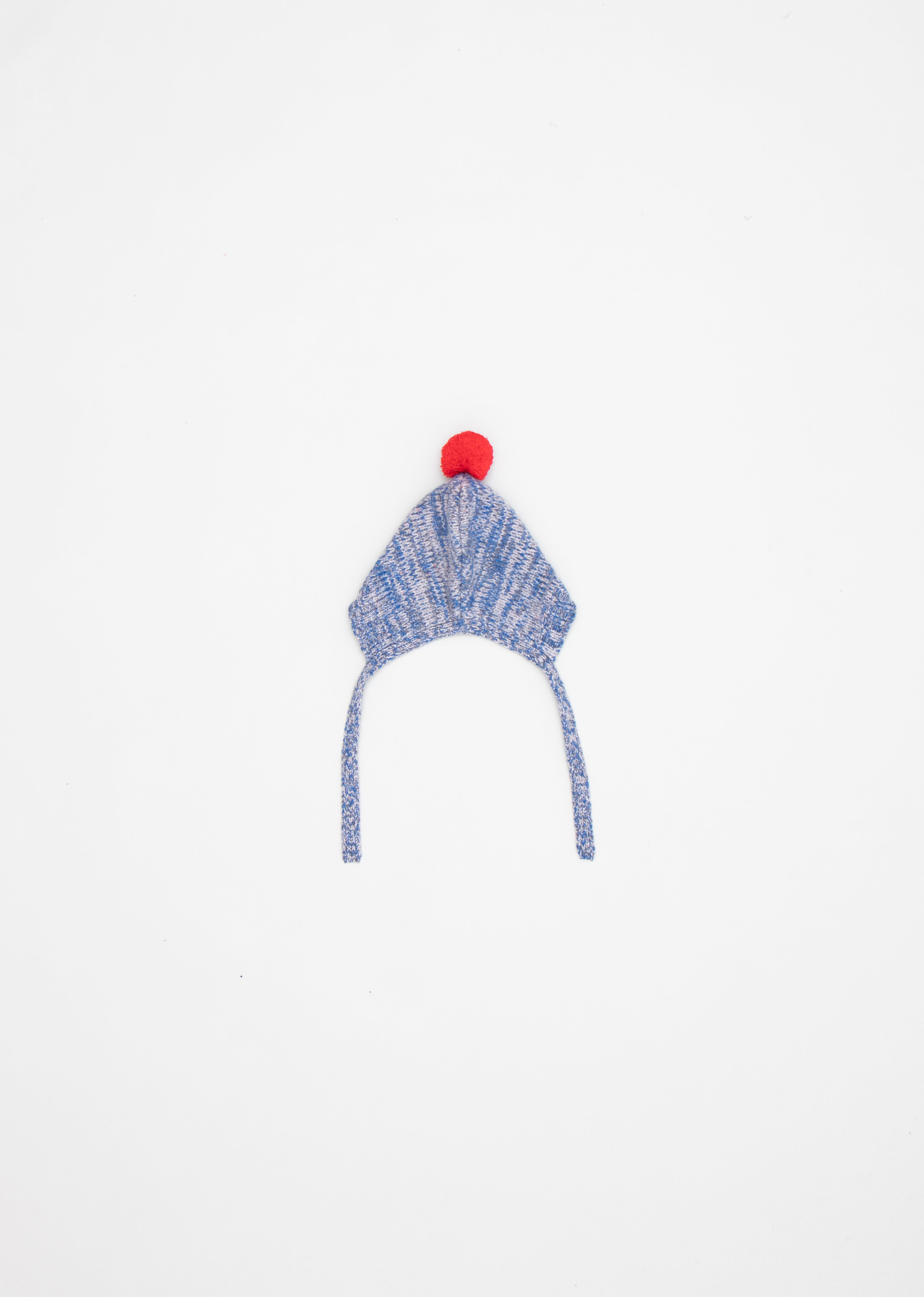 DAGI BABY BONNET - BLUE/ GREY MOULINE 2