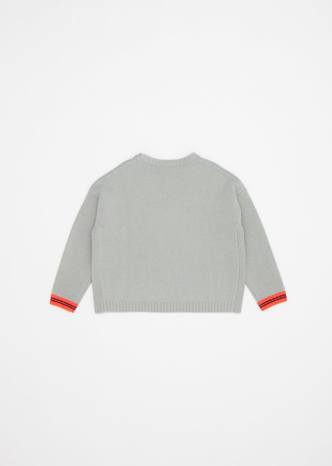 DENA INTARSIA KIDS JUMPER - SAGE GREY BASE/MULTI 2