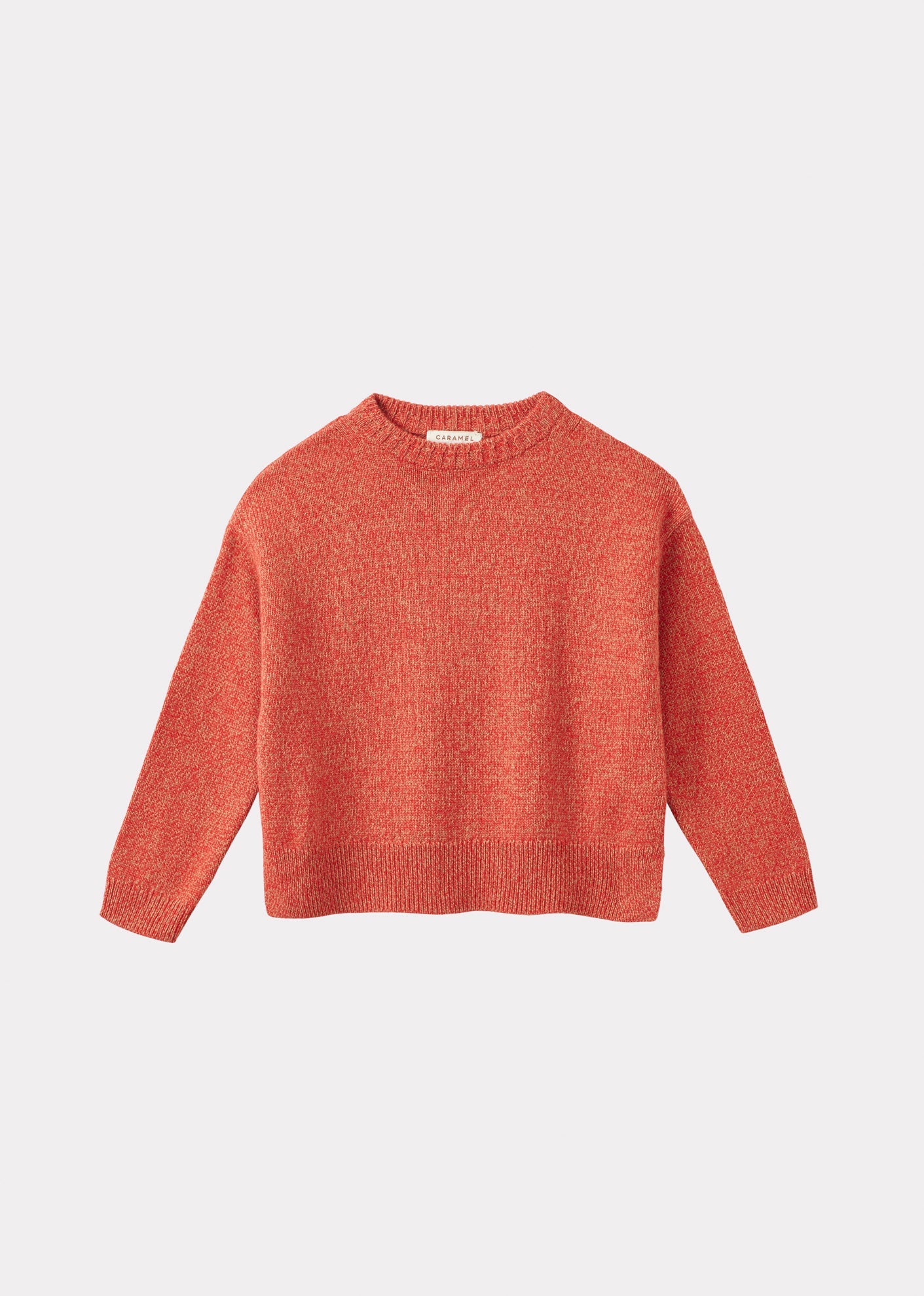 EILIO KIDS JUMPER - TOMATO/CAMEL MOULINE 1