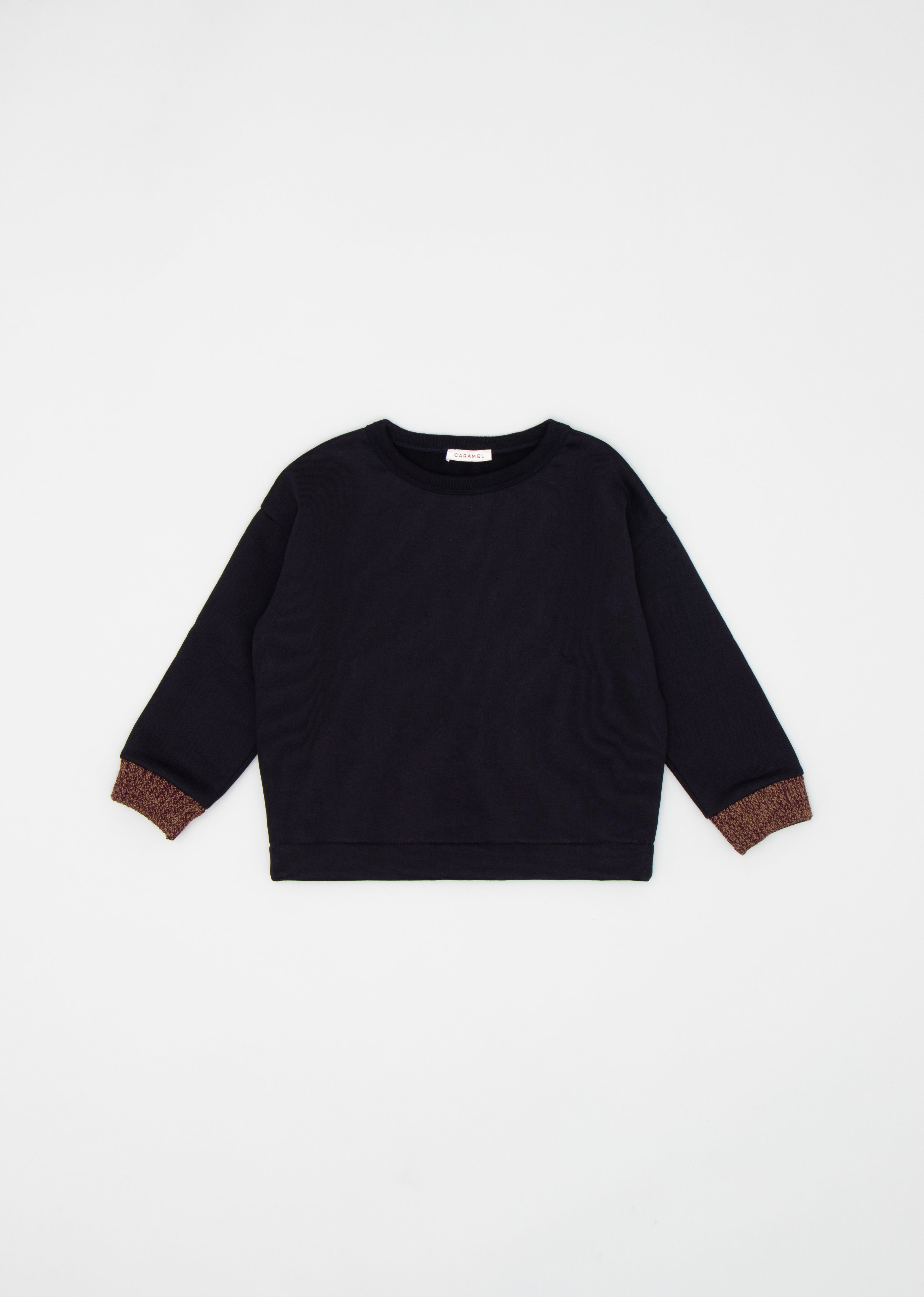 KOM KIDS JUMPER - BLACK/ORANGE/TAN 1