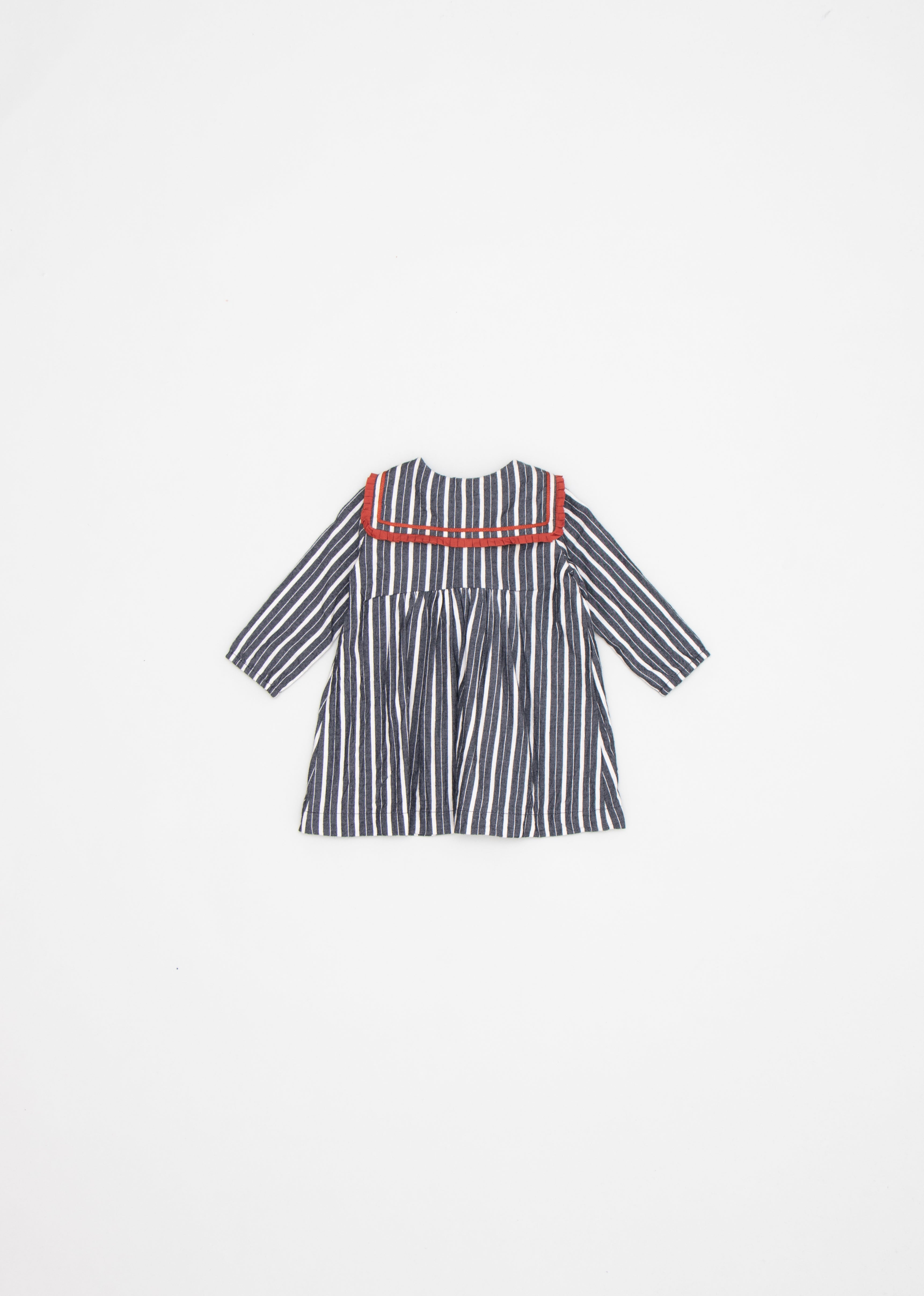 LAILA BABY DRESS - GREY STRIPE 2