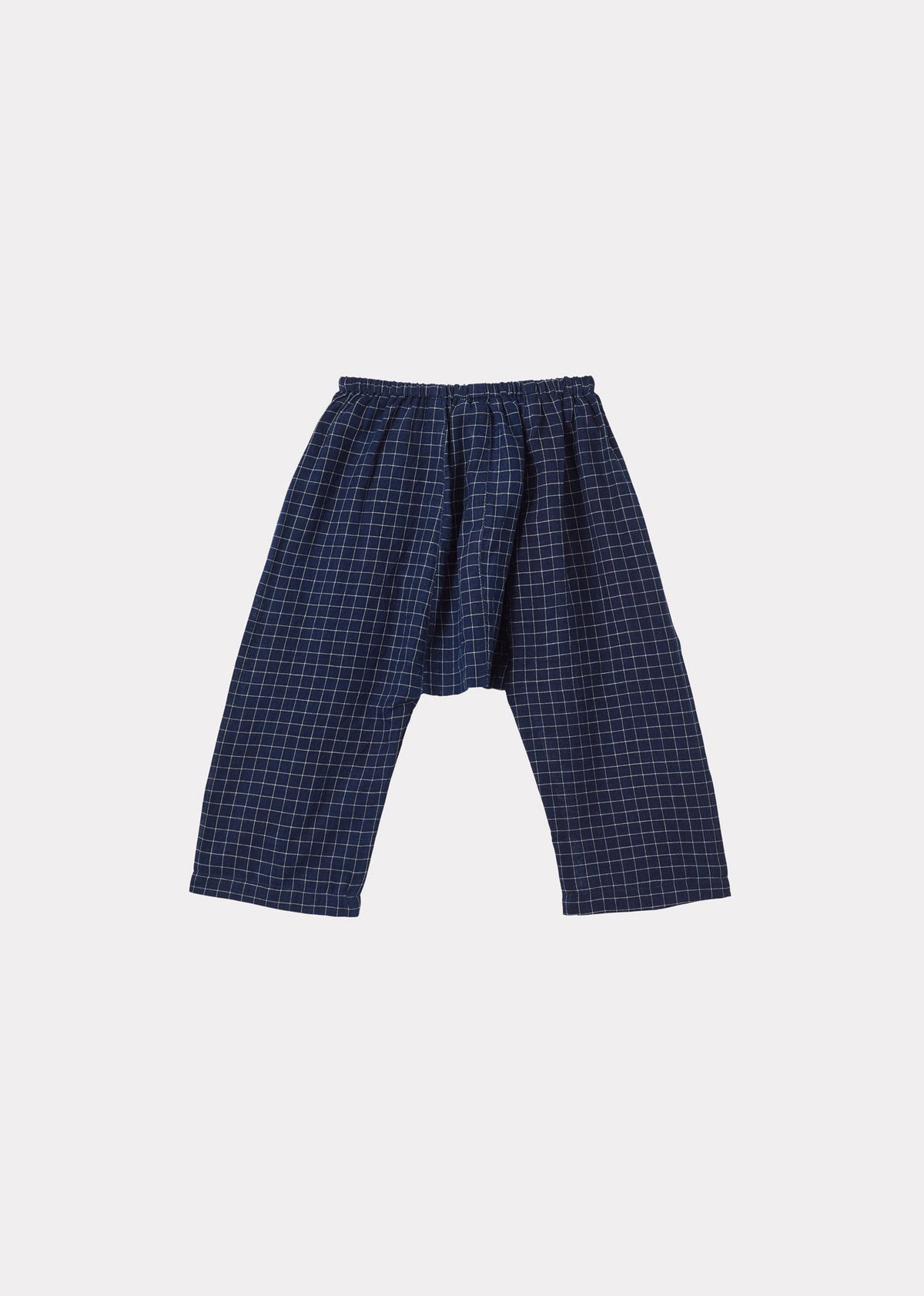 LINUM BABY TROUSERS - NAVY YARN DYED CHECK