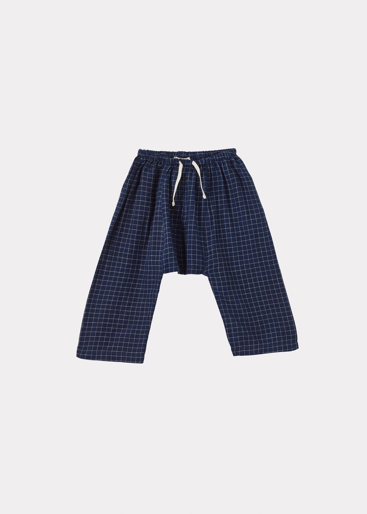 LINUM BABY TROUSERS - NAVY YARN DYED CHECK