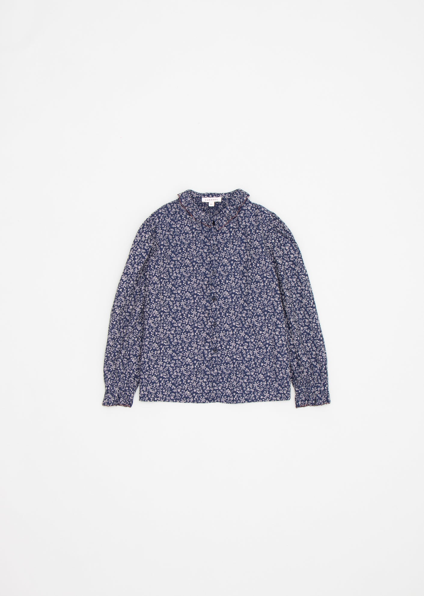 MADISON GIRL BLOUSE - NAVY FLORAL 1