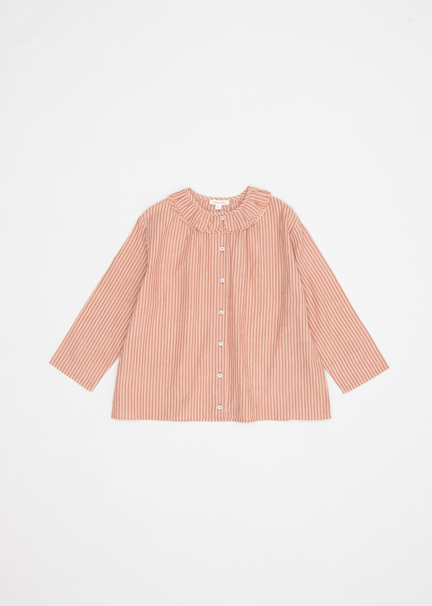 MOON KIDS SHIRT - DUSTY ROSE STRIPE 1