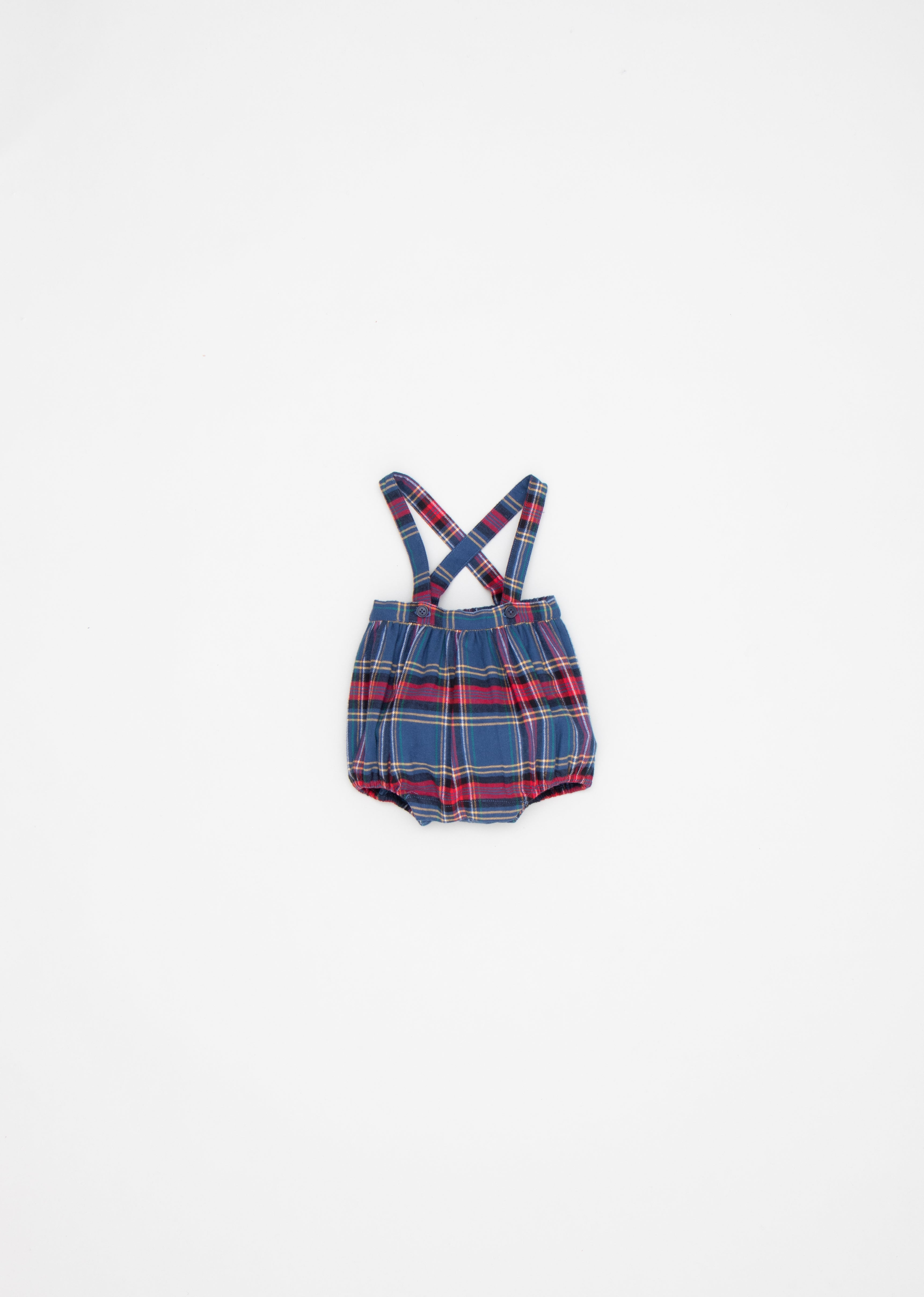 MUSA BABY ROMPER - BLUE TARTAN 1