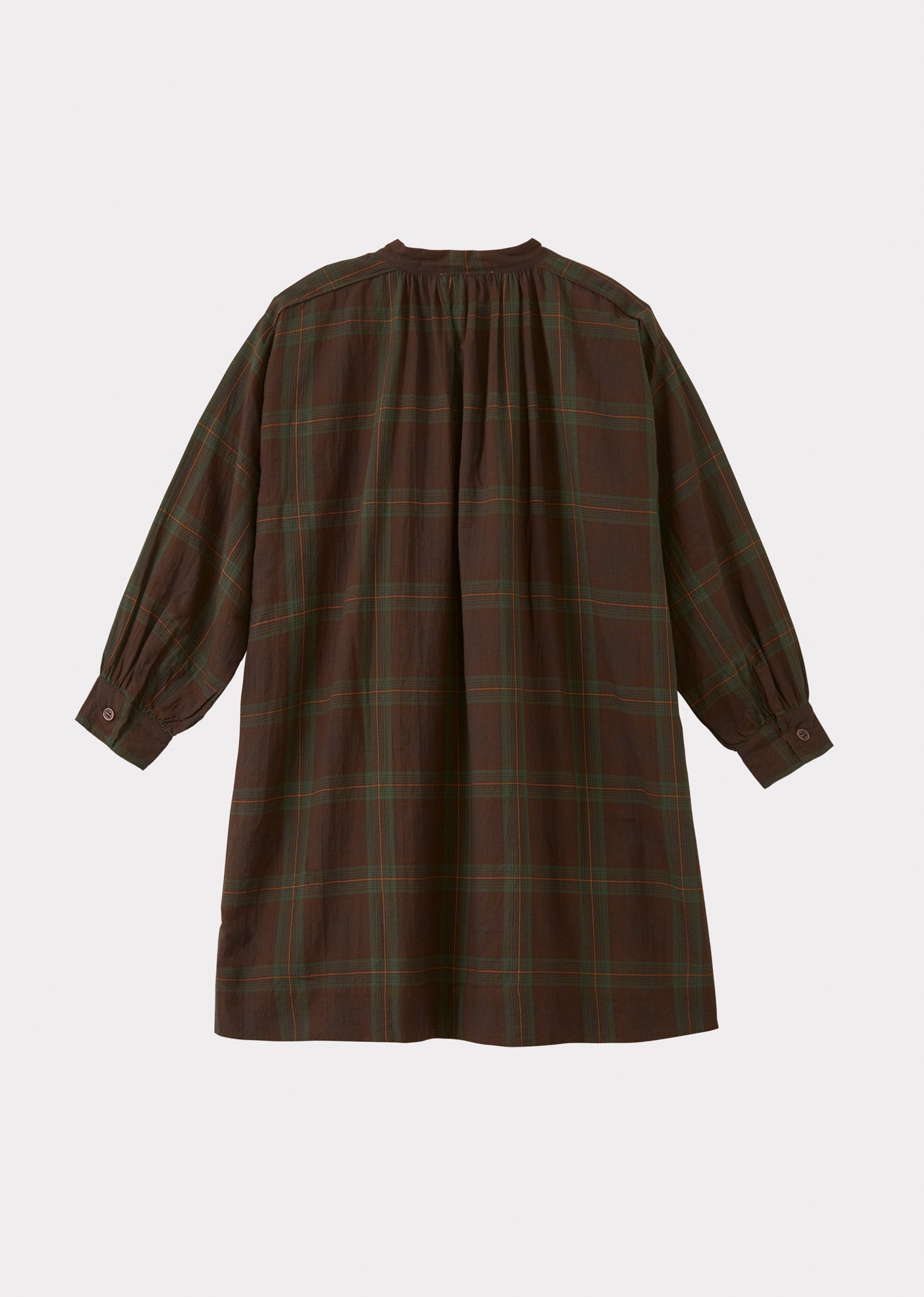 YEW DRESS- BROWN/GREEN TARTAN