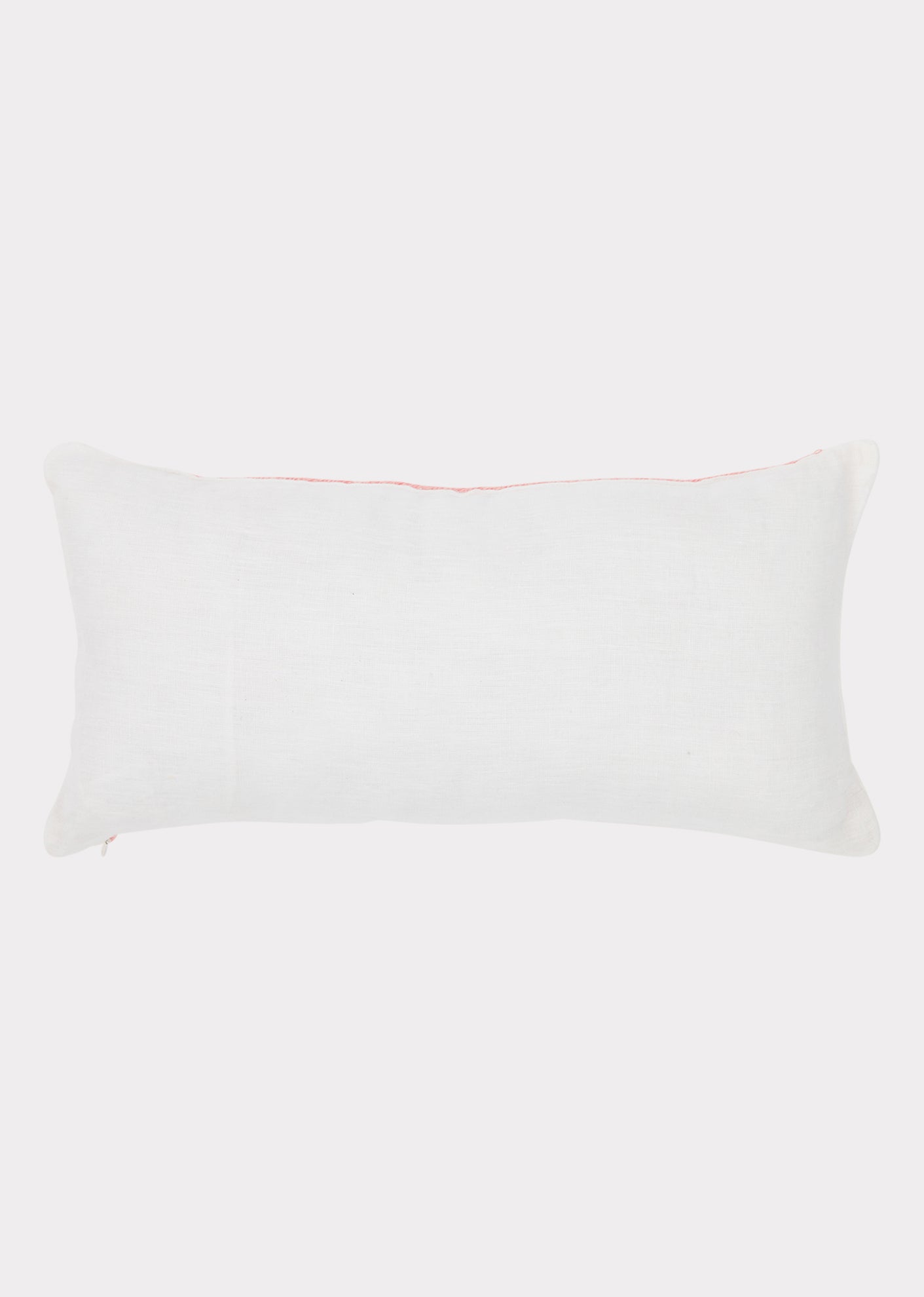 Embroidered Cushion, Natural Coral