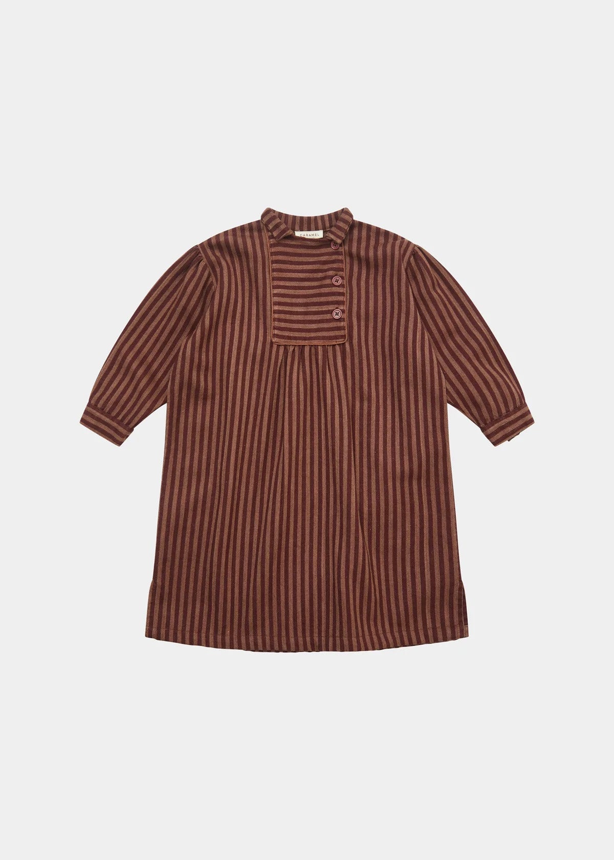 ELDER DRESS CLARET STRIPE